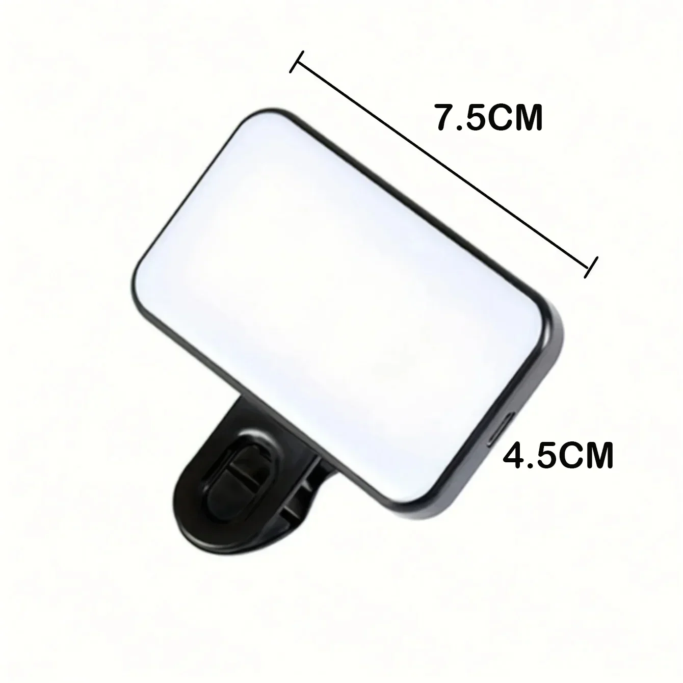 Mini Rechargeable Selfie Fill Light - 3 Color Modes, Adjustable Brightness, Clip-on LED Light for Mobile Phones & Computers - Image 5