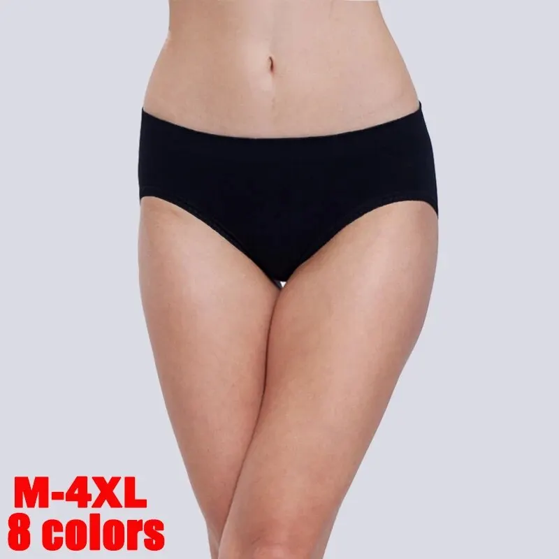 7Pcs/Lot Women's Panties Cotton Plus Size Underwear Girls Briefs Breathable Solid Color Panty Underpant Female Lingerie M-4XL - Image 2