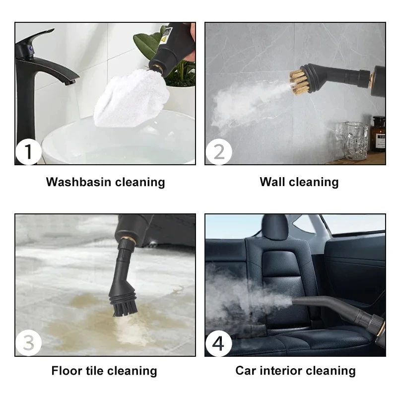 2500W High And Temperature Handheld Steam Cleaners Air Conditioner Kitchen Hood Car Steam Clean Machine Floor and More Cleaning - Image 3