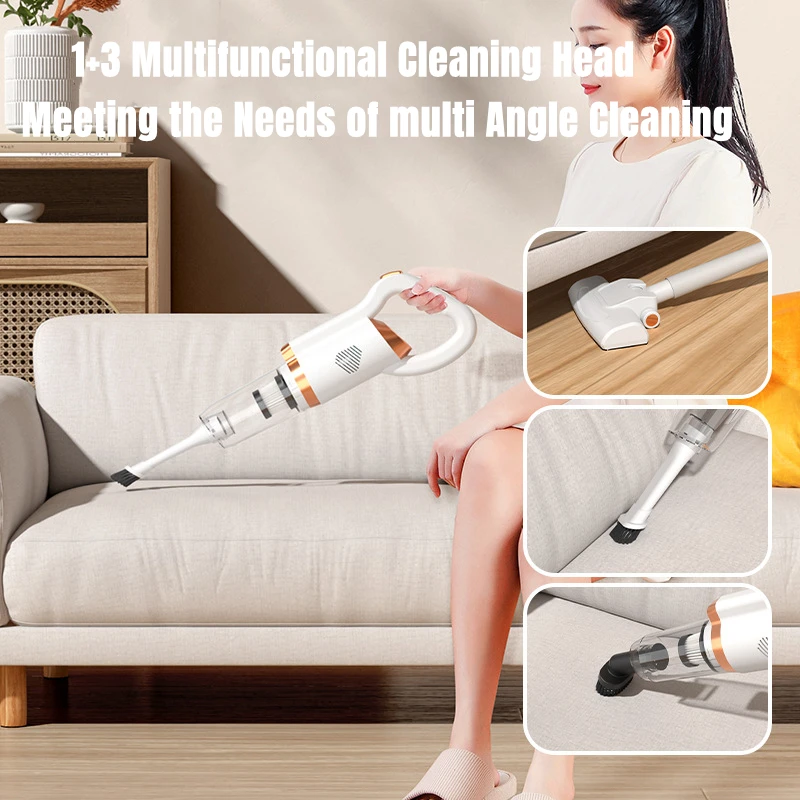 8500Pa high-power handheld wireless vacuum cleaner 120W household car dual-use vacuum cleaner, dust mite and dust cleaner - Image 5