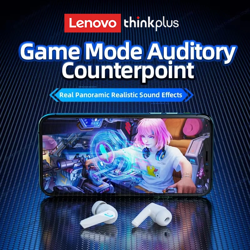 Choice Lenovo GM2 Pro Earphone Bluetooth 5.3 Headphones with Mic 9D Stereo Pro 6 Earbuds Dual Modes Music Game Wireless Headset - Image 5