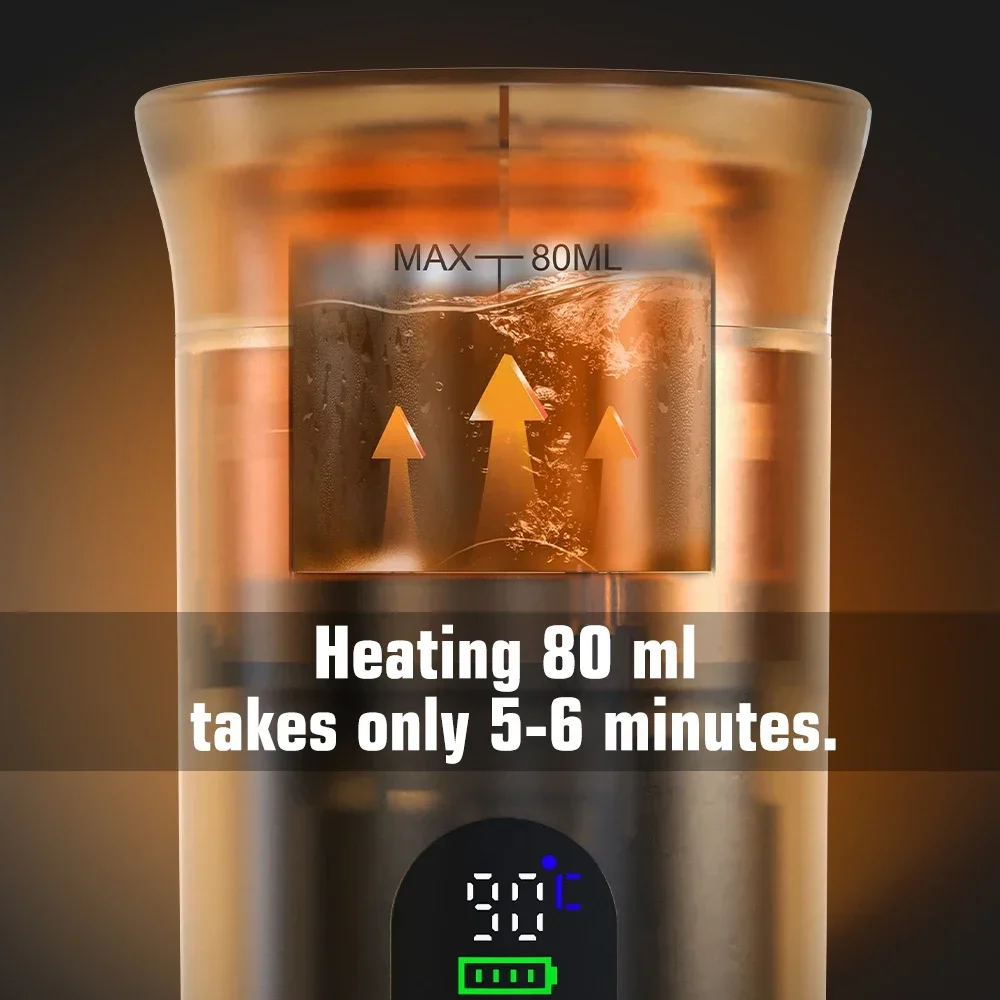 Foombthe Portable Espresso Coffee Machine With Digital Display 3-in-1 Capsule Coffee Maker for Car & Home Camping Coffee Maker - Image 3