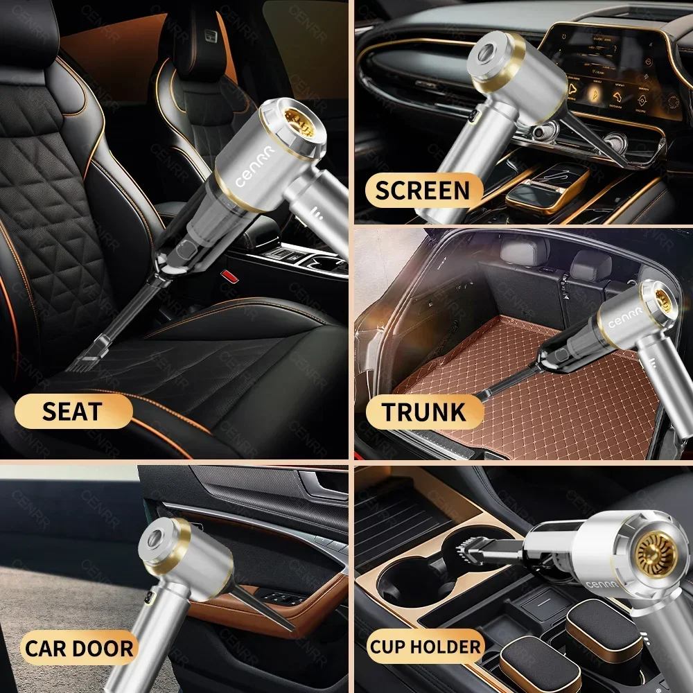 CENRR Car Vacuum Cleaner Strong Suction Cordless Wireless Cleaner Handheld Portable Vacuum Cleaner Cleaning Machine - Image 6