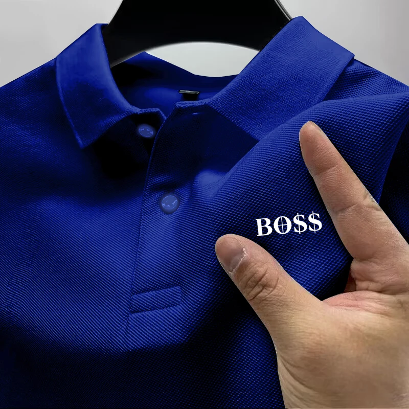 2025Men's Short Sleeve Polo Shirt, Quick Dry, Breathable, Casual, Stylish, Business, Sports, Summer, High, New - Image 3