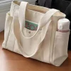 Large Capacity Canvas Solid Letter Tote Bag Versatile Handbag for Commuter Work Student Class Underarm Women’s Bag shopping bag