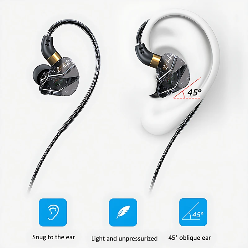 9D Surround HIFI Heavy Bass Headset 3.5MM/Type-C Digital Chip With Mic In-Ear Wired Headphones Music Sports For Samsung Android - Image 4