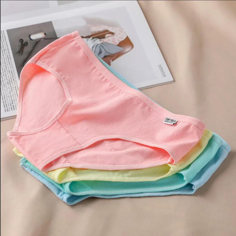 7Pcs Panties for Women Cotton Underwear Plus Size Sexy Briefs Girls Breathable Soft Lingerie Female Cute Solid Color Underpants - Image 4