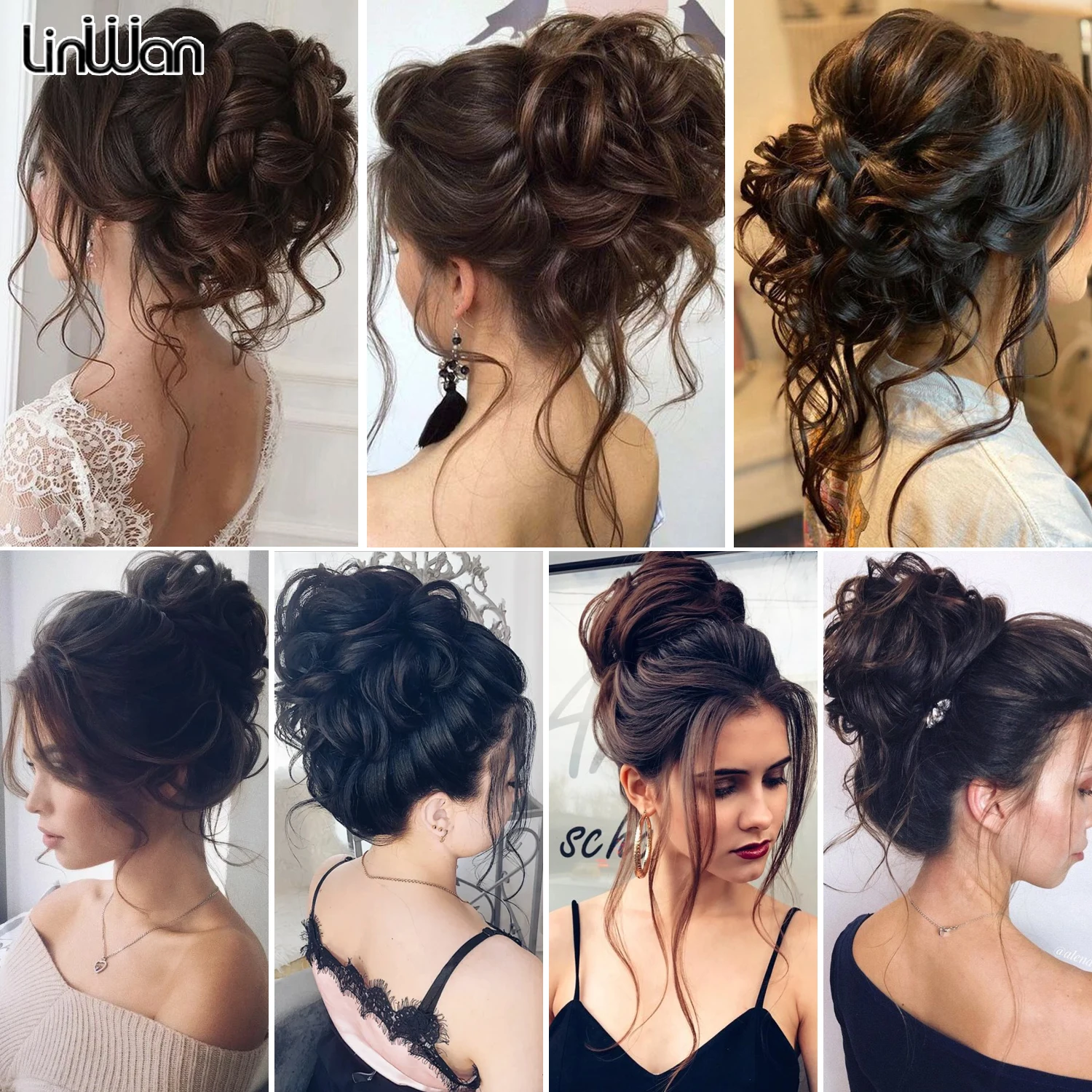 Chorliss Synthetic Claw Chignon Women Messy Curly Fluffy Hair Bun Clip In Ponytail Hair Extensions Natural False Hairpieces - Image 3