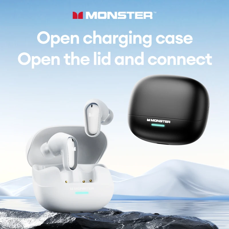 Monster MQT52 Wireless Bluetooth 5.4 Earphones Long Battery Life Gaming Headphones Dual Mode HIFI Stereo Sound Headset With Mic - Image 2