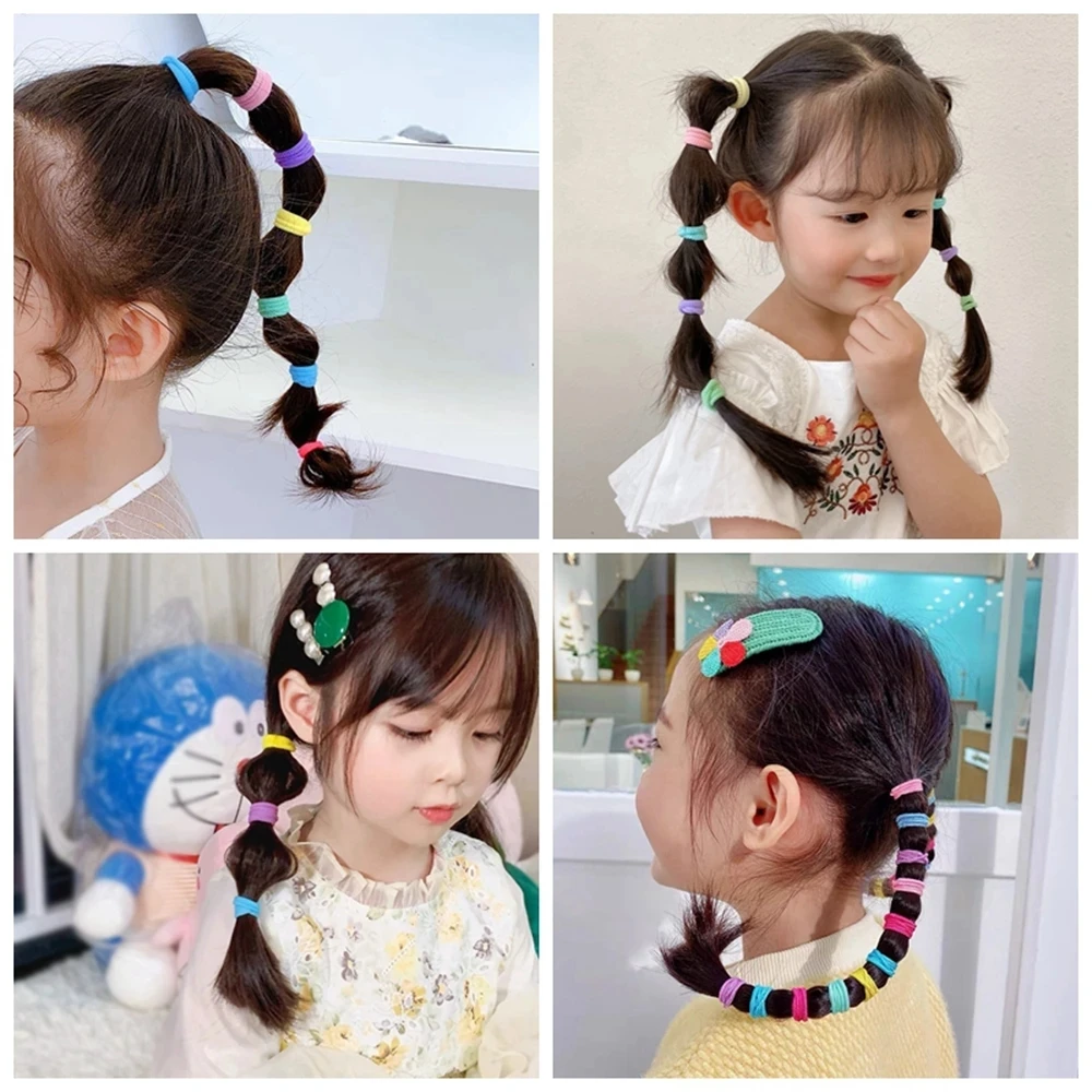 20/50pcs Kids Elastic Hair Bands Girls Sweets Scrunchie Rubber Band for Children Hair Ties Clips Headband Baby Hair Accessories - Image 4
