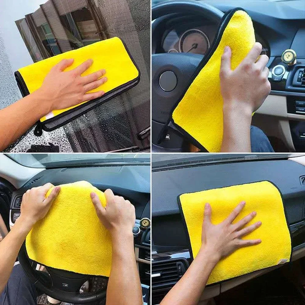 3/5/10Pcs Car Wash Microfiber Towel 30*30CM / 30*60cm Car Cleaning Drying Cloth Care Cloth Car Wash Towel Kitchen Towel - Image 3