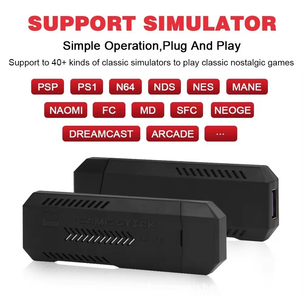 New X2 Plus Game Stick GD10 Pro 4K HD Retro Video Game Console Wireless Controller 128G 40000 Game TV 50 Emulator For PS1/N64 - Image 6