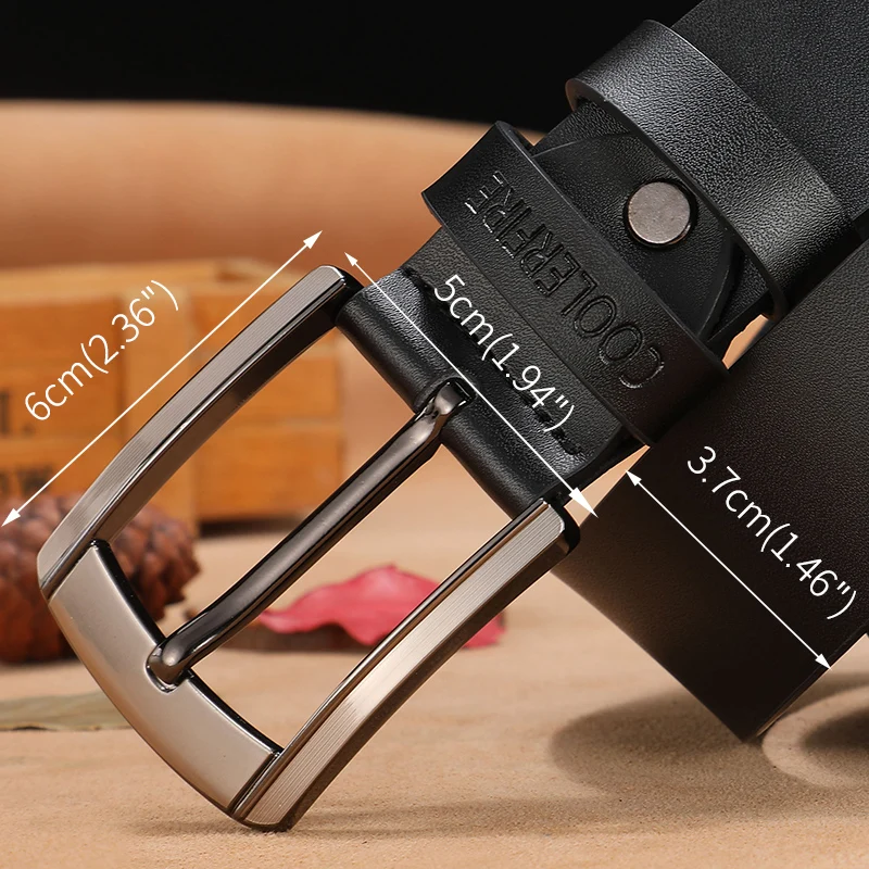 men high quality genuine leather belt luxury designer belts men cowskin fashion Strap male Jeans for man cowboy - Image 4