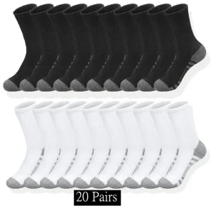 10/20/30 Pairs Men’s Classic Crew Socks Unisex Sports Socks for Men Running Basketball Anti-slip Outdoor Breathable Man Socks