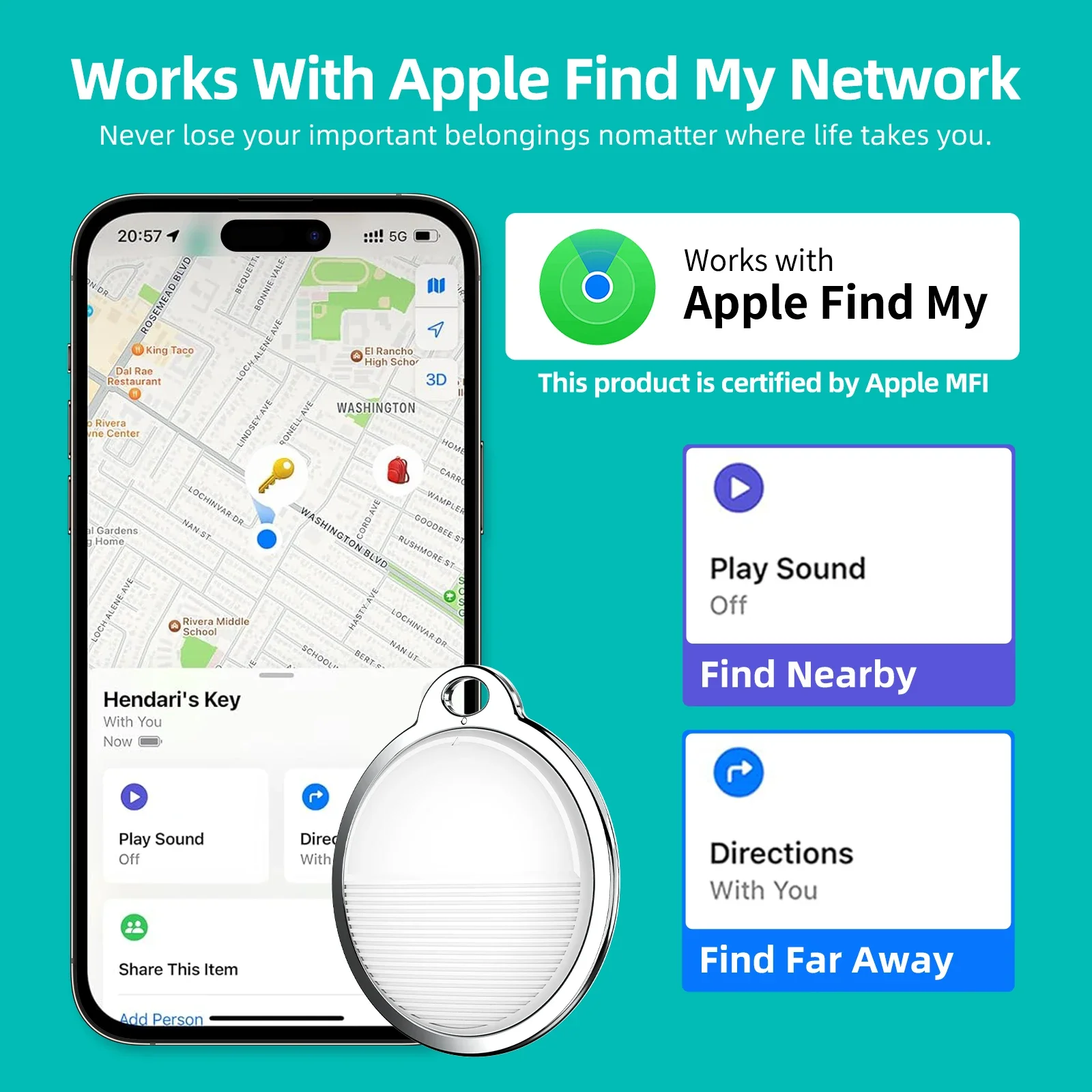 Mini GPS Tracker For Apple iOS System Find My APP air tag Child Finder Pet bike Bag Loss Tracker Smart Bluetooth airtag - Image 2