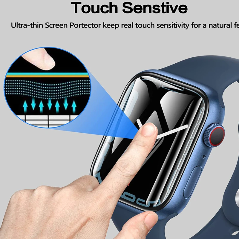 Protector Film For Apple Watch 44mm 45mm 40mm 41mm 49mm 42 38mm Curved Screen Protectors iwatch series 8 7 SE 9 Ultra 10 42/46MM - Image 3
