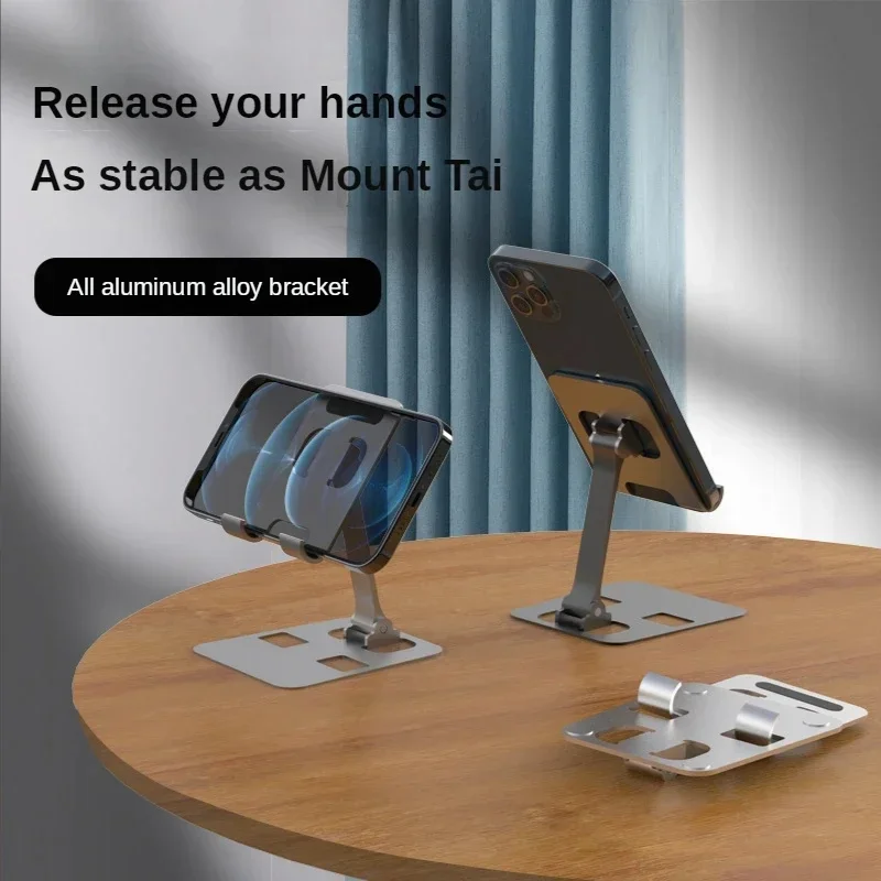 Universal Aluminum Alloy Portable Tablet Holder For iPad Adjustable Flexible Folding Lazy Desktop Live Mobile Phone Stand Mount - Image 6