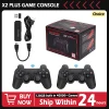 New X2 Plus Game Stick GD10 Pro 4K HD Retro Video Game Console Wireless Controller 128G 40000 Game TV 50 Emulator For PS1/N64