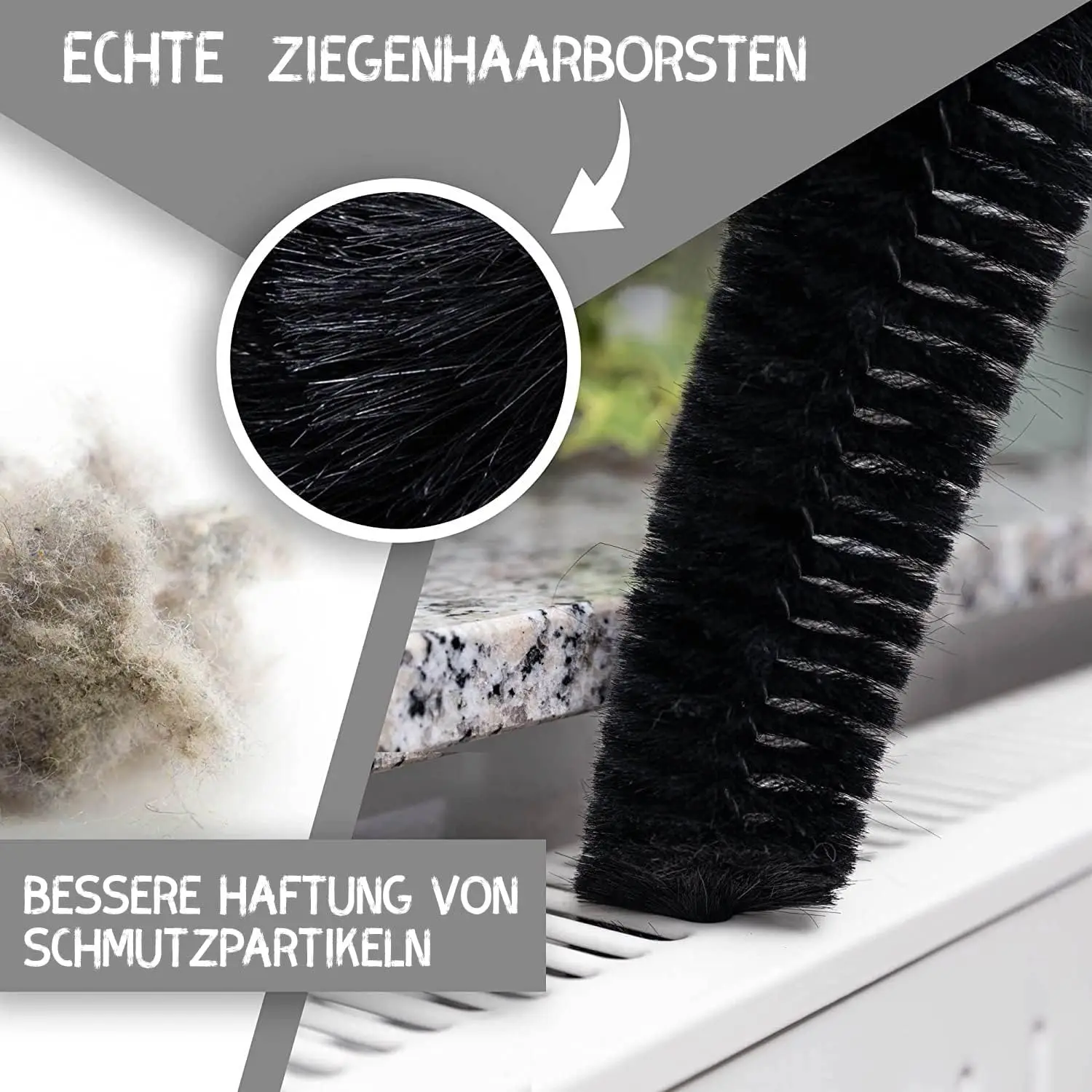 1PCS Radiator brush - 120 cm - Radiator brush with goat hair bristles - Ideal for cleaning flat radiators - Image 5