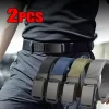 Newest Automatic Buckle Belt Canvas Tactical Waist Belt v Durable Casual Outdoor Hunting Adventures Training Pants Belt For Mens