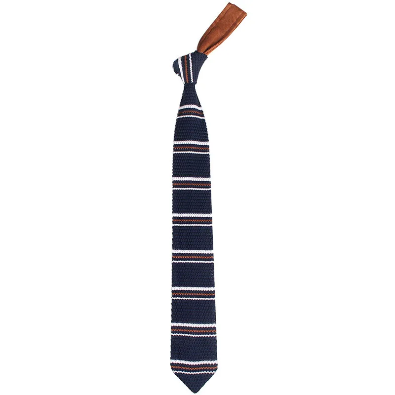 New Knit Ties Casual Skinny Necktie For Party Boys Girls Knitted Striped Neck Tie Wedding Necktie For Groom Neck Wear For Men - Image 5