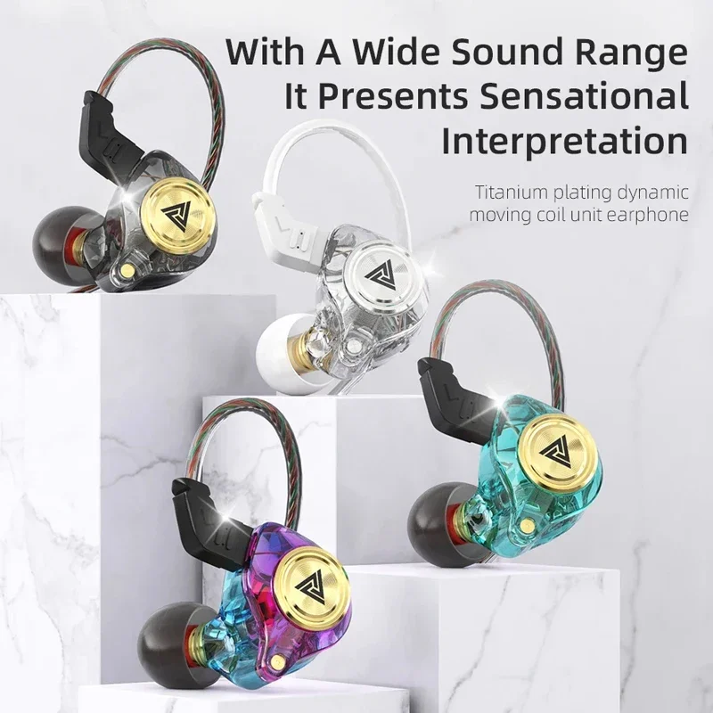 QKZ AK3 FiLe Wired Earphone with Microphone HiFi Music Monitor Bass Headphones Noise Cancelling Headset For Sport Gaming Earbuds - Image 4