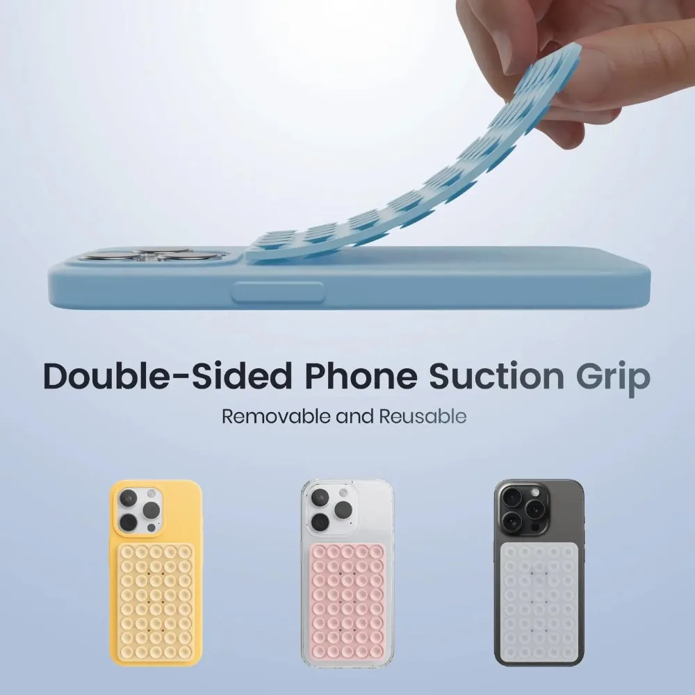 Double Sided Silicone Suction Cup Phone Case Detachable Stand Silicone Rubber Sucker Pad For Selfies And Videos Fixed Pad - Image 3