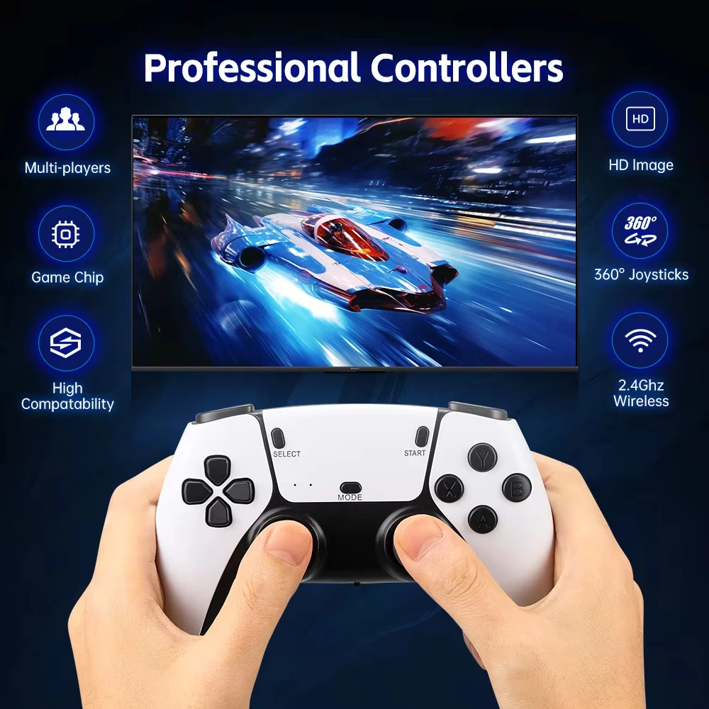 M15 4K Game Stick Mini Retro Video Game Console 2.4G Wireless Gamepad Controller Handheld Game Console 128G 30000 Games HDMI - Image 4