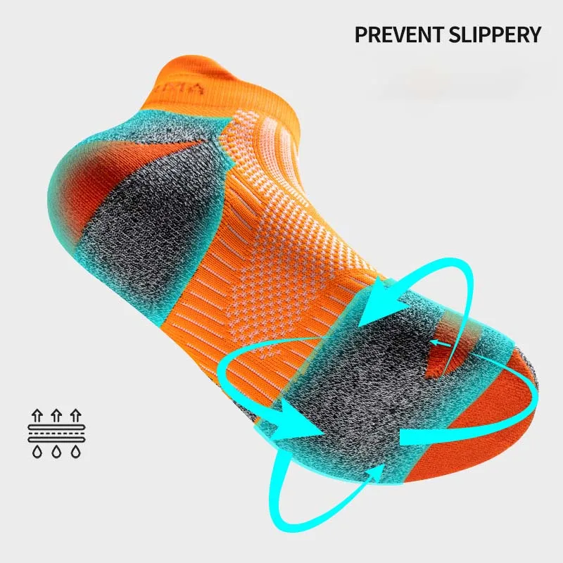 2025 Professional Marathon Running Sock Men Women Sports Fitness Thickened Cushioned Short Tube Low Cut Boat Ankle Socks - Image 3