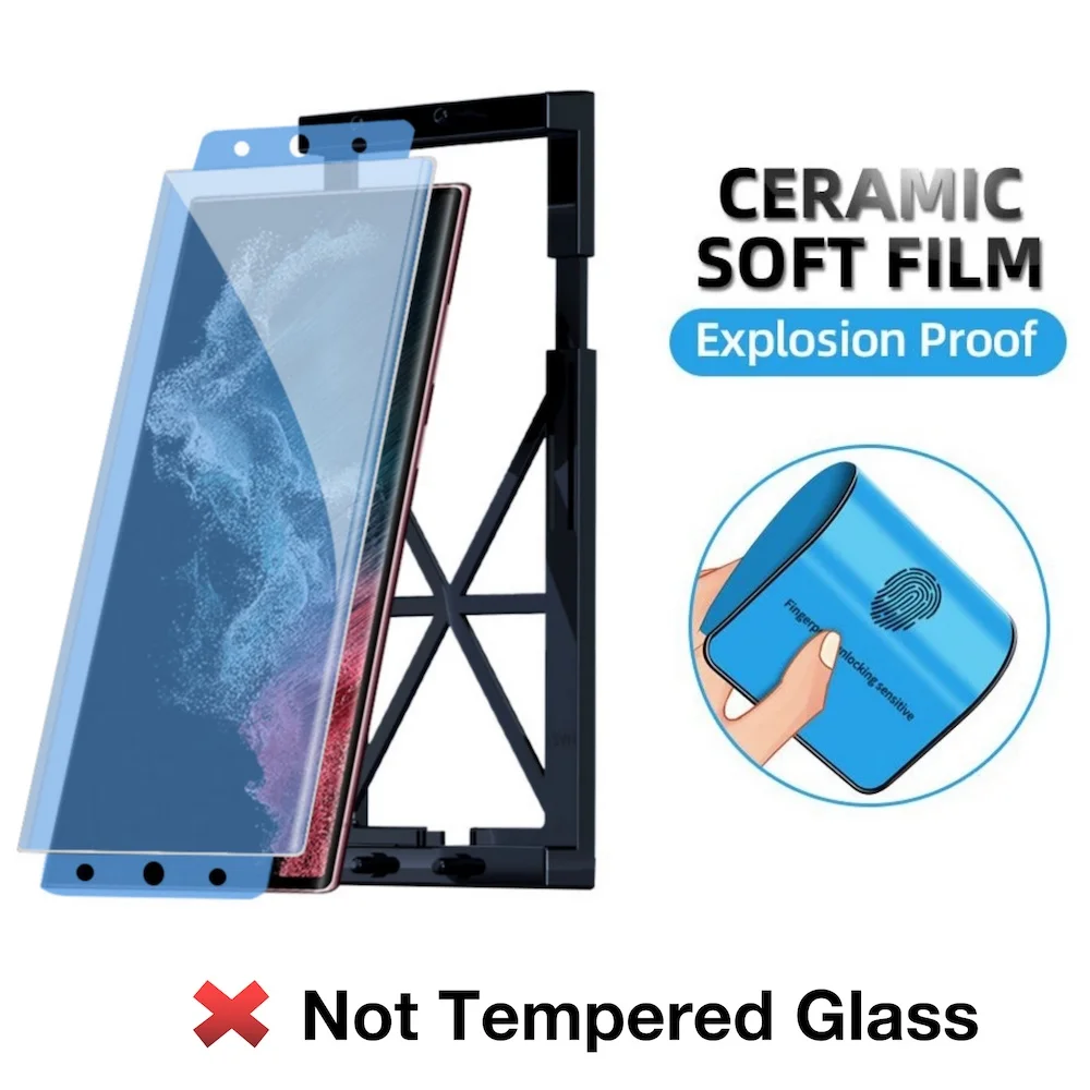 For Samsung Galaxy S25 S24 S23 Ultra S22 S21 S20 S10 S9 S8 Note 20 10 9 8 Plus Screen Protector With Install Kit Not Glass - Image 3