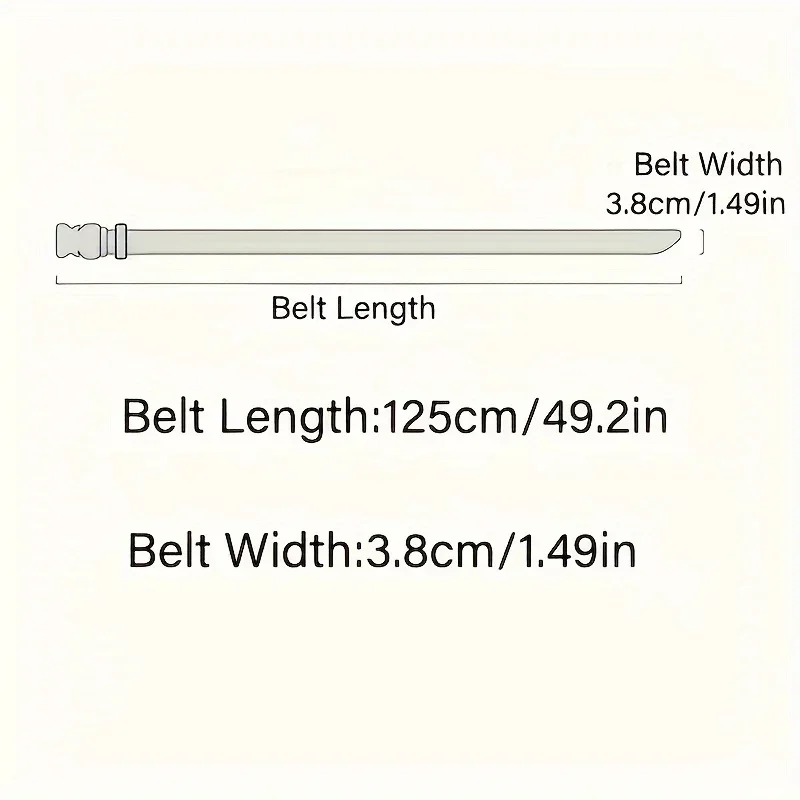 The New Men's 125cm Buckle Belt Nylon Braided Lightweight Breathable Daily Commuter Men's Belt - Image 2