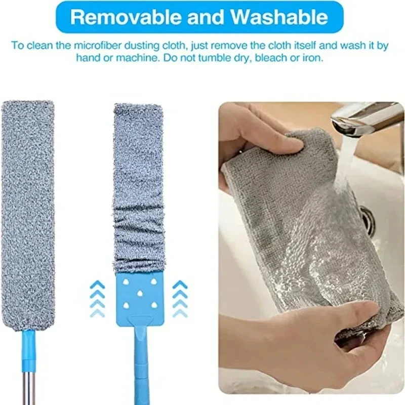 Telescopic Long Handle Broom For Home Blinds Dust Microfiber Brushes To Install Easy To Use Household Cleaning Tools - Image 6