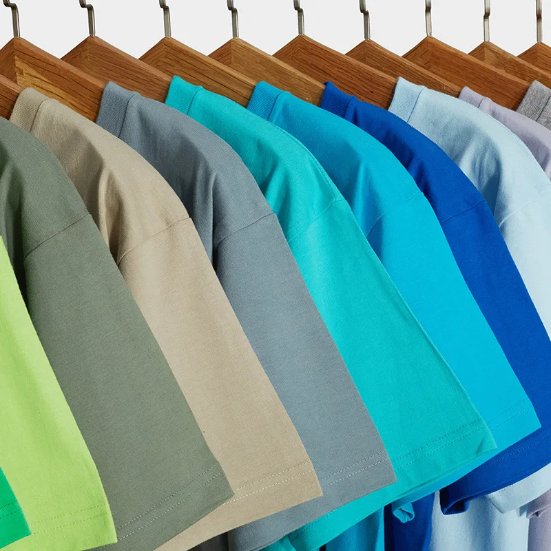 Loose Cotton Solid Tshirts Men Woman Short Sleeve Fashion Brand Trend Couple Clothing Tees Customized Candy Color Summer Tops - Image 2