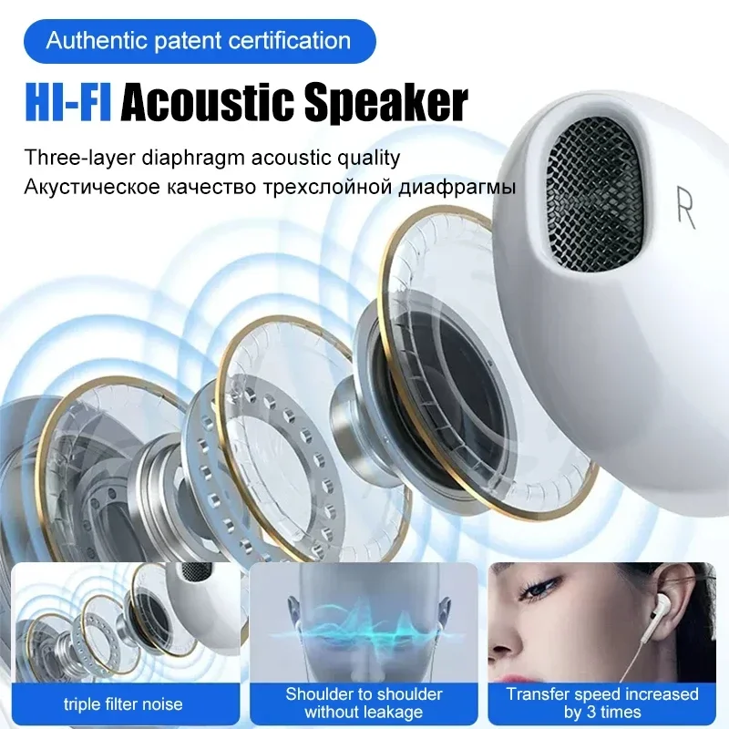 Original Headphones For Apple iPhone 15 14 11 12 13 Pro Max Earphones XR X XS 8 Plus Bluetooth Wired Earbuds Headset Accessories - Image 3