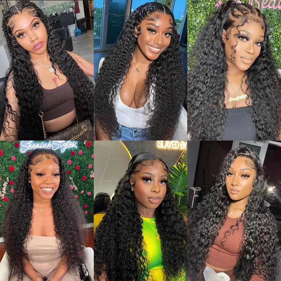 Curly Human Hair Wigs For Women Water Wave Lace Front Wig 13x4 13x6 Lace Frontal Deep Wave Wig 100% Human Hair Hd Lace Wigs - Image 4