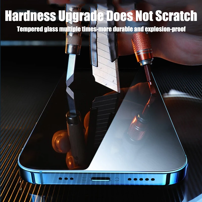 4PCS Tempered Glass for iPhone 11 12 13 14 15 Pro XR X XS Max Screen Protector on for iPhone 12 13 Mini 7 8 6 Plus SE Glass - Image 3