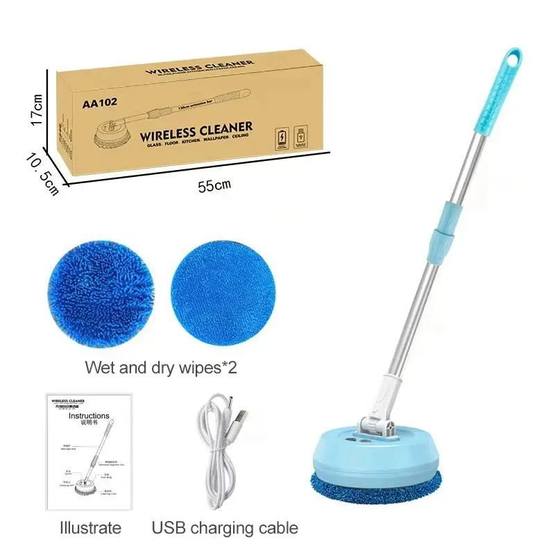 Wireless Electric Spin Mop Cleaning Machine Automatic 2 in 1 Wet & Dry Home Cleaner Car Glass Ceiling Door Windows Floor Cleaner - Image 6