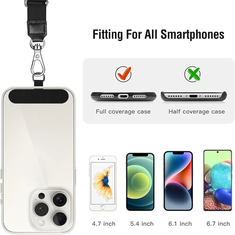 Universal Mobile Phone Lanyard Straps Gasket Anti-lost Nylon Detachable Phone Hanging Cord Patch Replacement Sling Tether Pad - Image 4