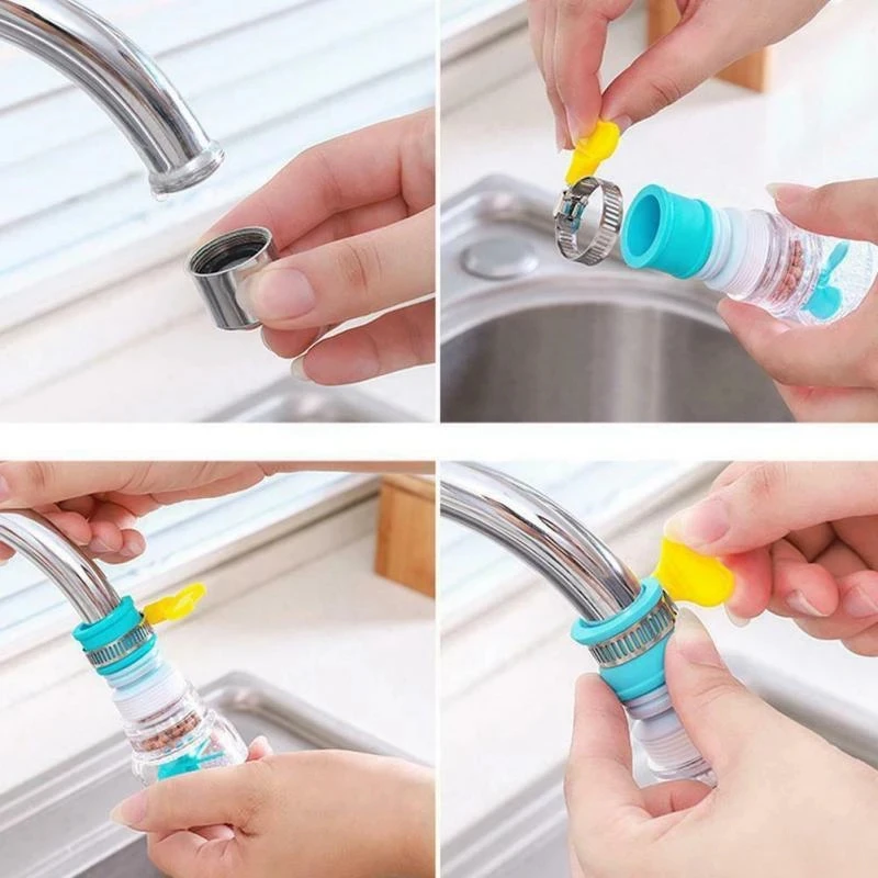 Rotatable 360 Water Filter Tap Purifier Adjustable Water Tap Kitchen Accesories Household Water Filter Nozzle Adapter Sink - Image 5