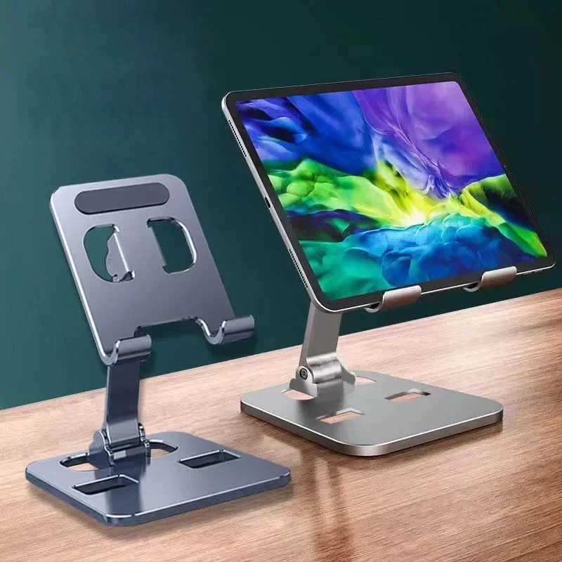 Universal Aluminum Alloy Portable Tablet Holder For iPad Adjustable Flexible Folding Lazy Desktop Live Mobile Phone Stand Mount - Image 3