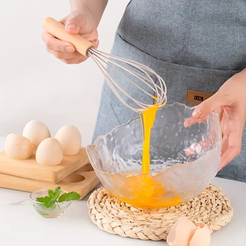 12pcs Set of Multi-color Silicone Wooden Handle Kitchenware Set Non Stick Pot Spatula and Spoon Cooking Utensils, Heat-resistant - Image 3