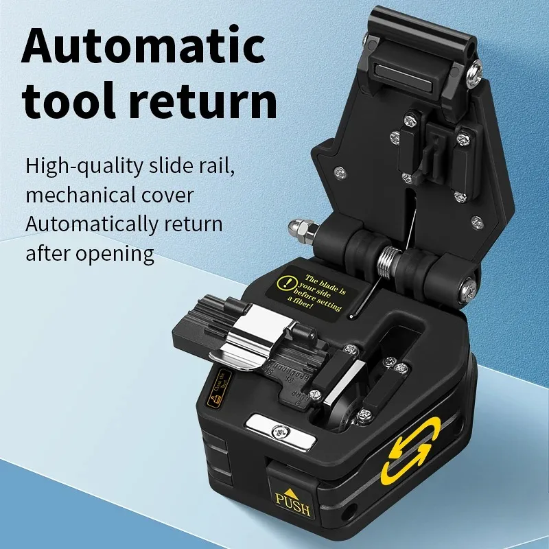 High Precision Fiber Cleaver Black S-6C Optical Fiber Cable Cutting Knife FTTT Fiber Optic Knife Tools Cutter 16 Surface Blade - Image 4