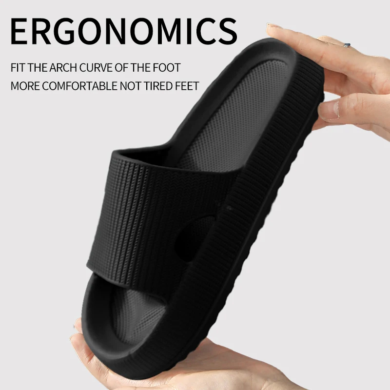 Slippers men wear thick-soled non-slip summer quarters bathroom shower Eva sandals - Image 5