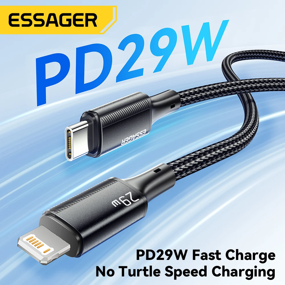 Essager USB C Cable For iPhone 14 13 12 11 Pro Max Xs 8 Plus iPad Macbook Wire 29W PD Fast Charging Type C To Lighting Data Cord - Image 2