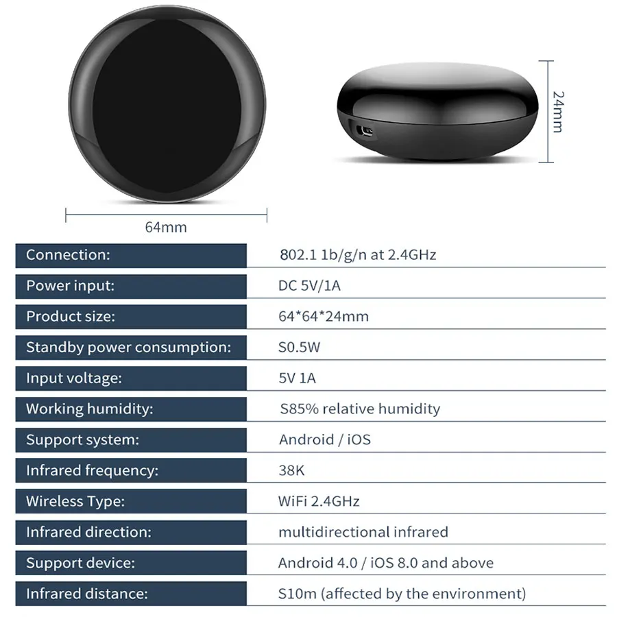 Tuya WiFi IR Remote Control Smart Home Universal Infrared Remote Controller for Air Conditioner Works With Alexa Google Home - Image 2