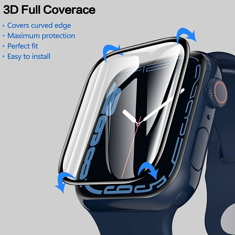 Protector Film For Apple Watch 44mm 45mm 40mm 41mm 49mm 42 38mm Curved Screen Protectors iwatch series 8 7 SE 9 Ultra 10 42/46MM - Image 5