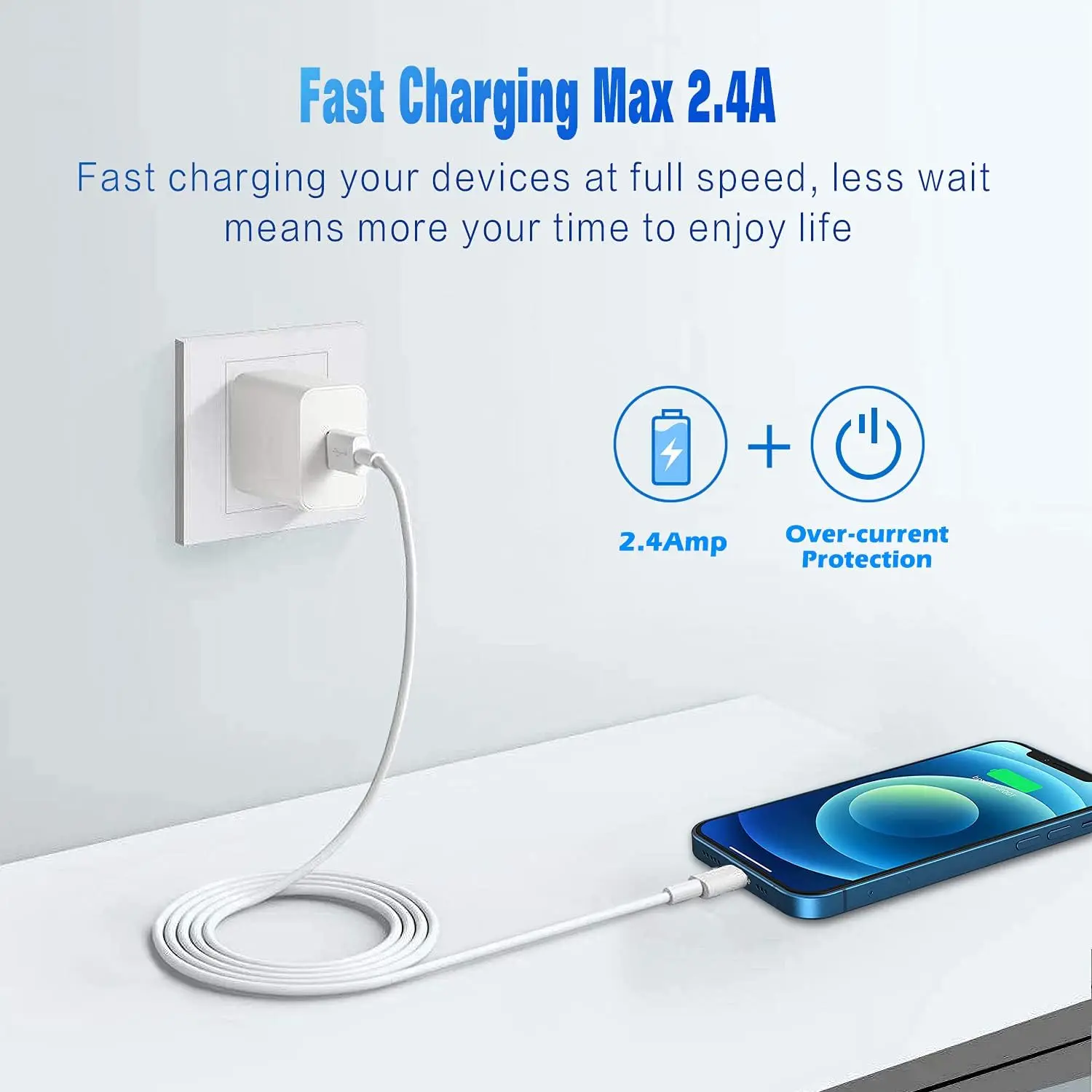 3A USB Cable For iPhone 14 13 12 11 Pro Max X XR 6s 7 8 Plus 3ft 6ft Lead Mobile Phone Fast Charging Cord Data Charger Wire - Image 3