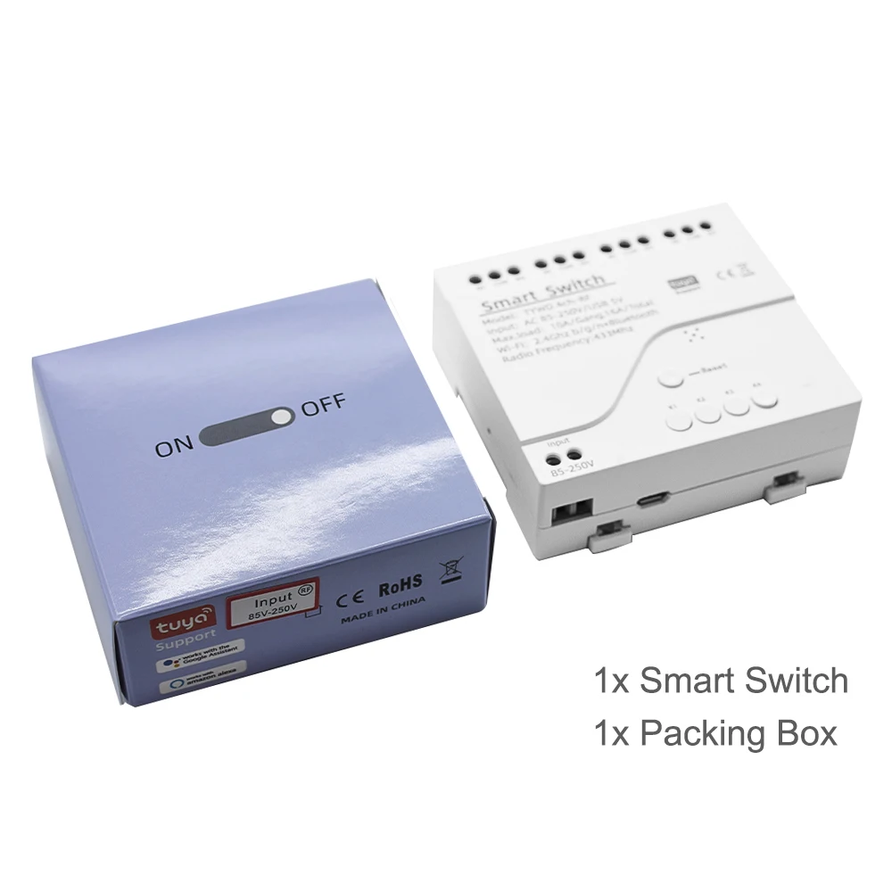 4CH Tuya Wifi Relay Smart Wireless Switch Module 4 Channel 7-32V 85-250V 220V 110V 2200W RF433 10A 4 Way Receiver For Alexa - Image 6