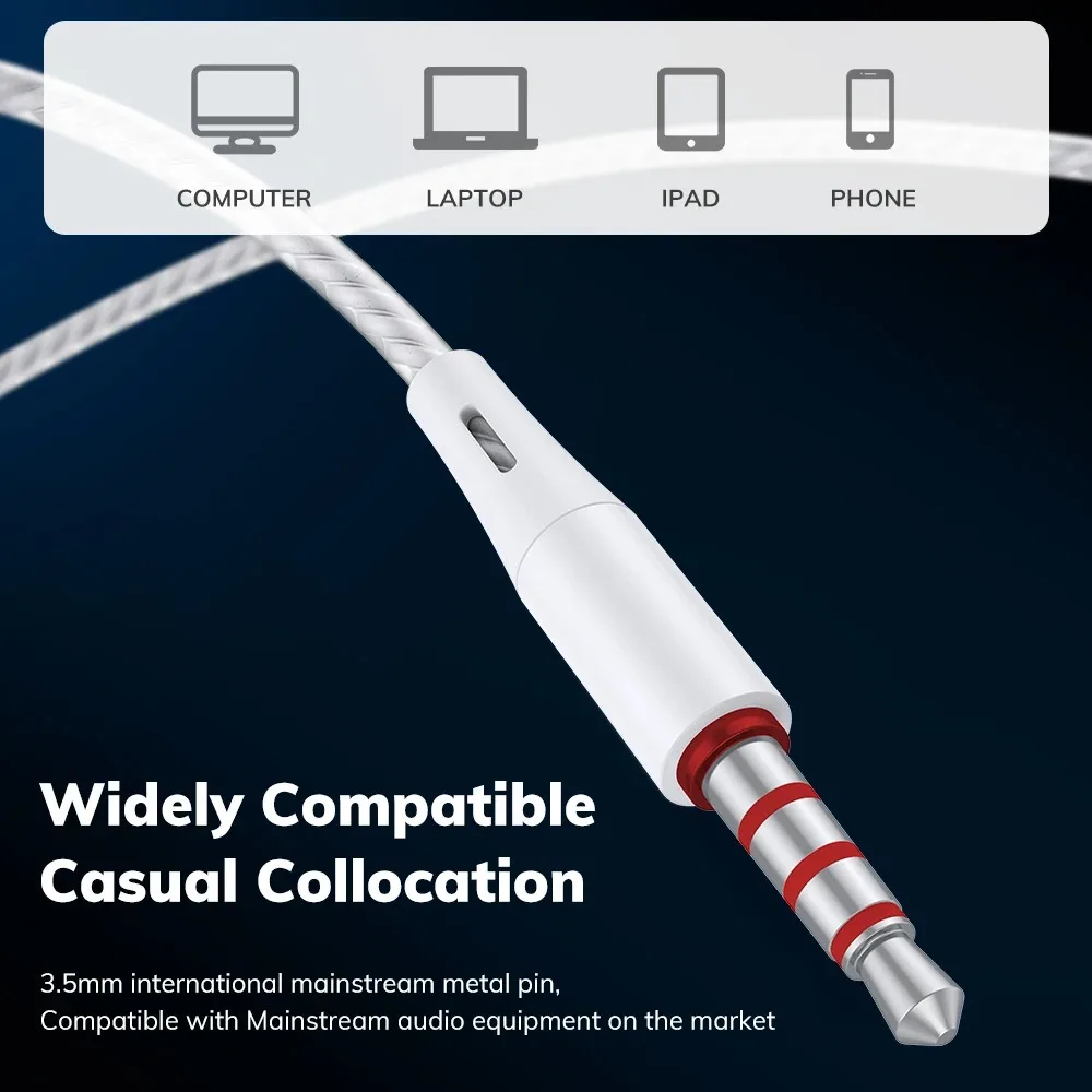 In-ear Wired Headphone HiFi Sound Quality Built In HD Mic Universal 3.5mm AUX Plug Original Earphone For Samsung Xiaomi Headset - Image 4