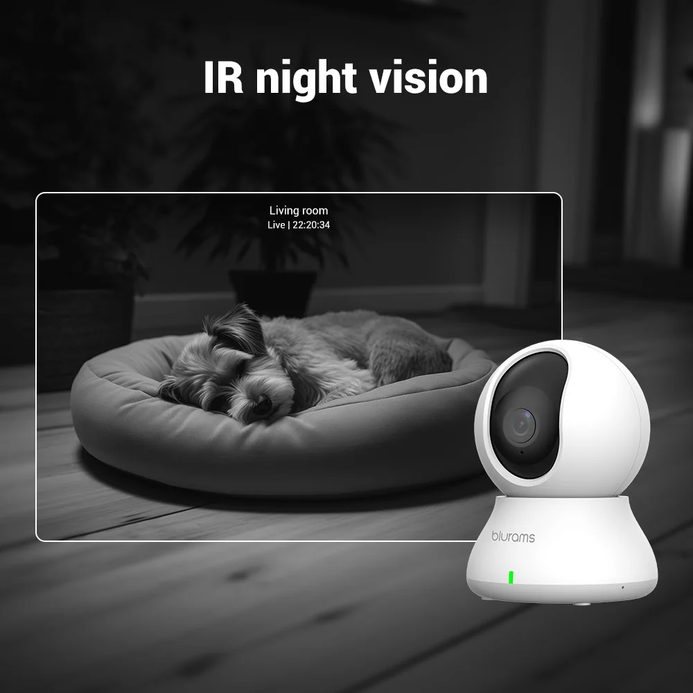 Blurams Baby Monitor Camera 2K HD Home Security Camera with Motion Detection and Two-Way Audio, Easy Setup, Clear Day & Night - Image 4